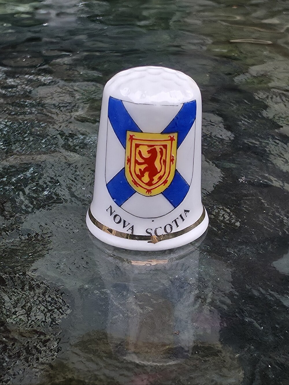 Birchcroft Fine Bone China Nova Scotia Flag Thimble